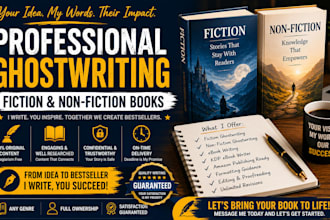 ghostwriter fiction and non fiction book as ghostwriter, ebook ghostwriter