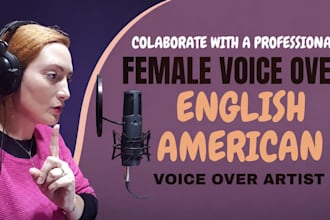 record american voice over for business phone IVR voicemail, youtube narration