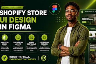 design modern shopify store UI UX in figma
