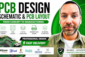 design schematic and pcb in altium, eagle, pads, kicad, proteus and diptrace