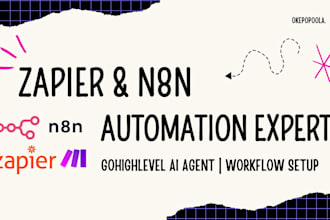 setup cleaning service ai agent automation workflow using n8n gohighlevel zapier