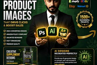 design amazon listing images, shopify product graphics and infographics
