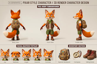 create consistent ai characters and model sheets