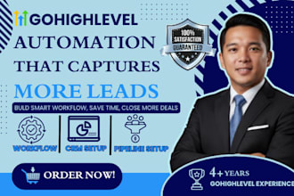 build gohighlevel workflow automation, CRM, funnel and lead follow up system