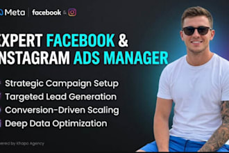 be your expert facebook and instagram meta ads manager for lead gen and sales