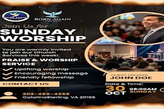 design a church event flyer in 24 hours