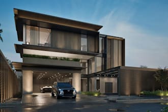 create photorealistic 3d exterior design, interior rendering, cgi walkthrough