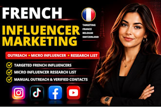 french influencer marketing, outreach micro instagram influencer research list