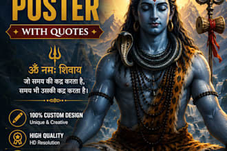 design custom hindu spiritual quote posters for social media