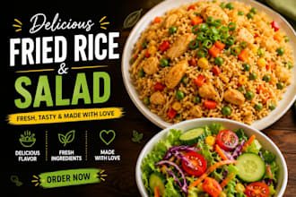 make fried rice and salad