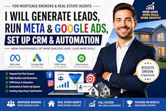 generate mortgage broker and real estate leads with meta and google ads