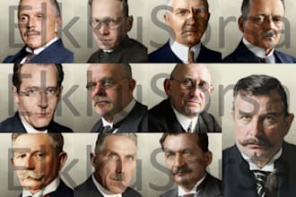create high quality vanilla style hoi4 portraits
