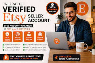 do etsy creation etsy shop setup and etsy US UK seller account etsy verification