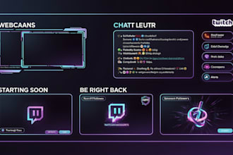 create a professional twitch overlay stream package