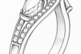design a custom engagement ring with 3d ready sketch