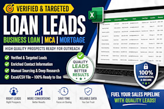 build targeted mortgage and business loan lead lists