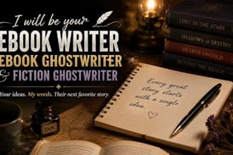 be your ebook ghostwriter, fiction ghostwriter, fanfiction writer