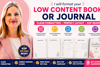 format your low content book or journal for KDP publishing