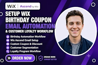 setup wix birthday coupon email automation and loyalty worklfow
