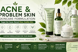 formulate acne skincare products for your beauty brand