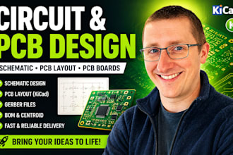 do circuit pcb design, pcb layout, schematic design, pcb boards in kicad pcb