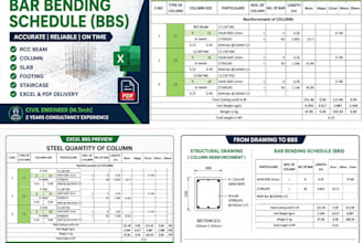 prepare bar bending schedule bbs for rcc structures