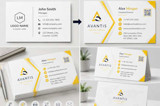 design a modern, professional business card and visiting card
