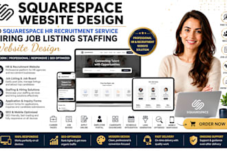 do squarespace hr recruitment service hiring job listing staffing website design