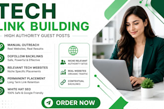 do tech link building with high authority guest posts
