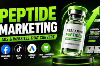 compliant peptide facebook ads tiktok peptide ads for research peptide website