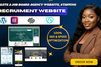 design recruitment staffing website, job board, healthcare website on wordpress