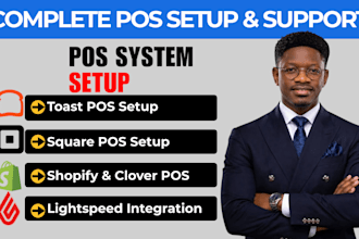 setup toast pos, square pos, shopify pos clover pos system