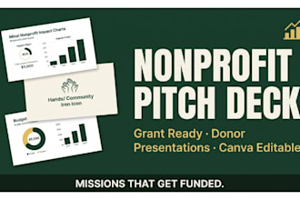 a nonprofit pitch deck for grant funding and donor presentations