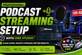 setup your podcast streaming with obs studio professionally