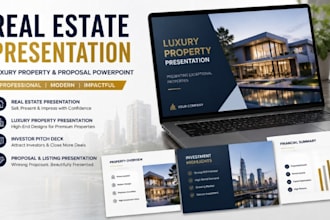 create real estate presentation, luxury property, proposal powerpoint