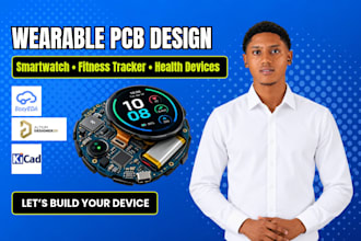 do pcb design for wearable electronic, smartwatch fitness tracker, health device