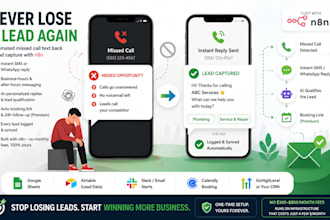 setup automated missed call text back and lead recovery for your business