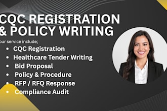 do cqc registration, healthcare tender, bid proposal, rfp rfq