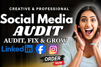 audit and optimize your facebook, instagram or linkedin profile for growth