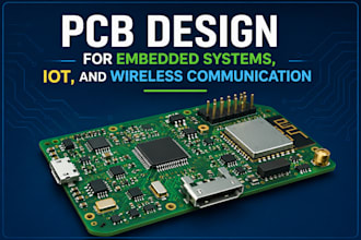 design professional pcbs for embedded systems, iot, and wireless communication