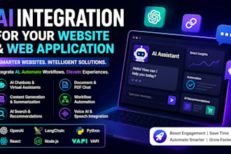 do ai integeration for your websites, and web applications