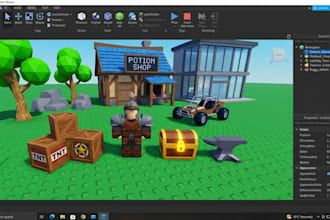 create custom roblox 3d models, props, buildings and game assets