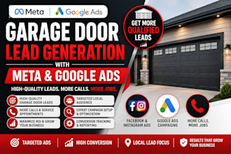 generate garage door leads, garage door marketing, door repair meta, google ads