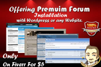 setup a community forum with wordpress or any site