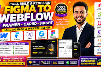build redesign figma to webflow framer carrd showit landing page website design