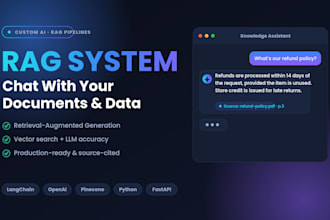 build a custom rag system which chat with your documents