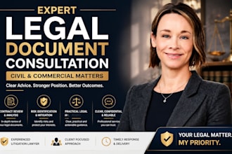 provide expert legal consultation for civil and commercial disputes