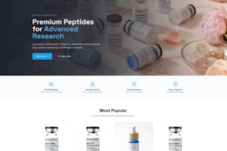 build peptide research website, fda compliant peptide website, peptide website