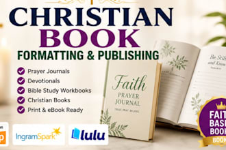 christian book prayer journal devotional book kdp formatting book layout design