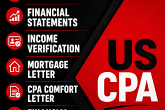 prepare US CPA letter CPA comfort letter CPA mortgage letter financial statement